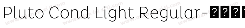 Pluto Cond Light Regular字体转换